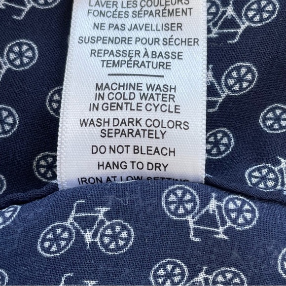 Women’s Navy White Bicycle Patterned Mini Skirt Size Small - Picture 6 of 11